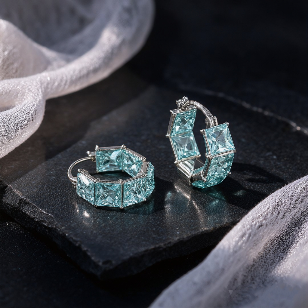🌊LET US FEEL THE SUNSHINE SEA GLASS CIRCLE EARRINGS