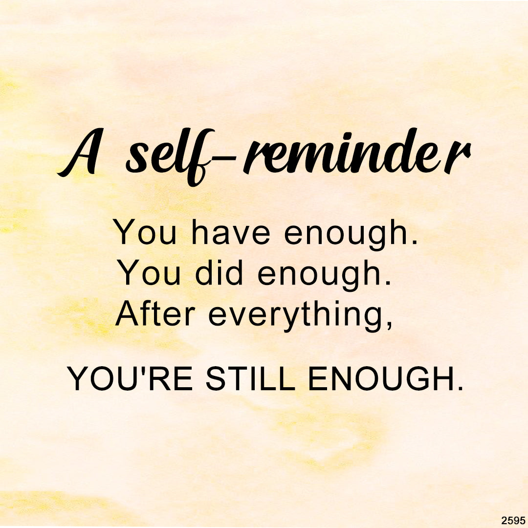 A Self-reminder You Are Still Enough-Diamond Thin Ring