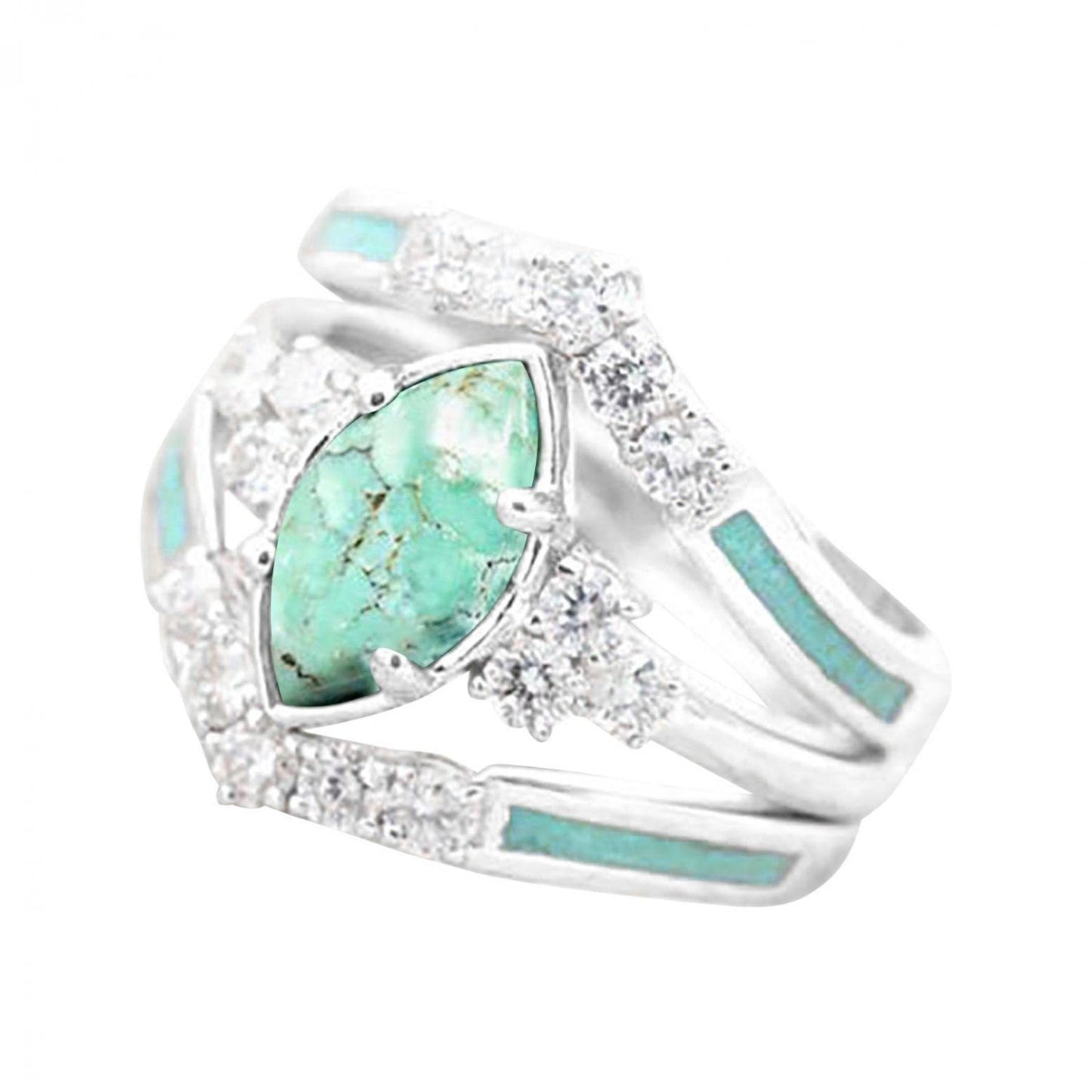 🔥Summer Hot Sale🌊 Turquoise Creative 3-Piece Ring