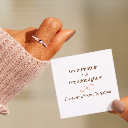 Infinity Ring for Grandmother and Granddaughter