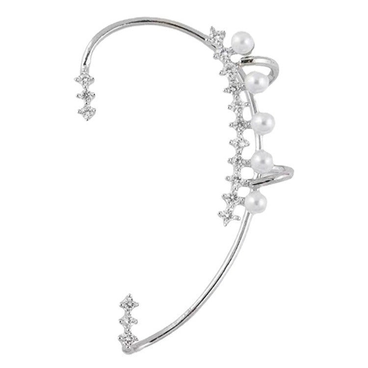 White Pearl Non-Piercing Clip Earrings