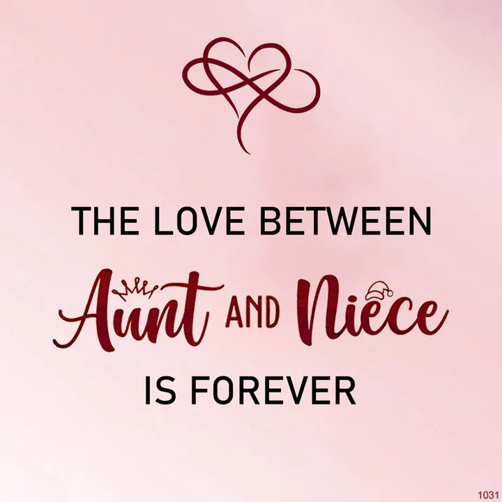 THE LOVE BETWEEN AUNT & NIECE IS FOREVER DOUBLE HEARTS CUSTOM BIRTHSTONES BRACELET