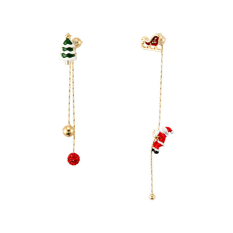 Christmas Santa Claus Tassel Earrings