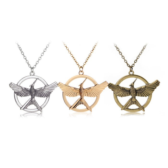 The Fire Inside Me Burns Brighter Than The Fire Around Me Circle Phoenix Necklace