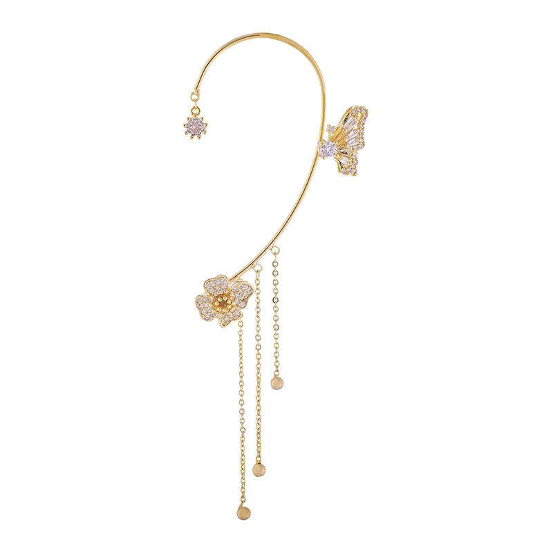 â¨Butterfly Tassel Style Zircon Earrings