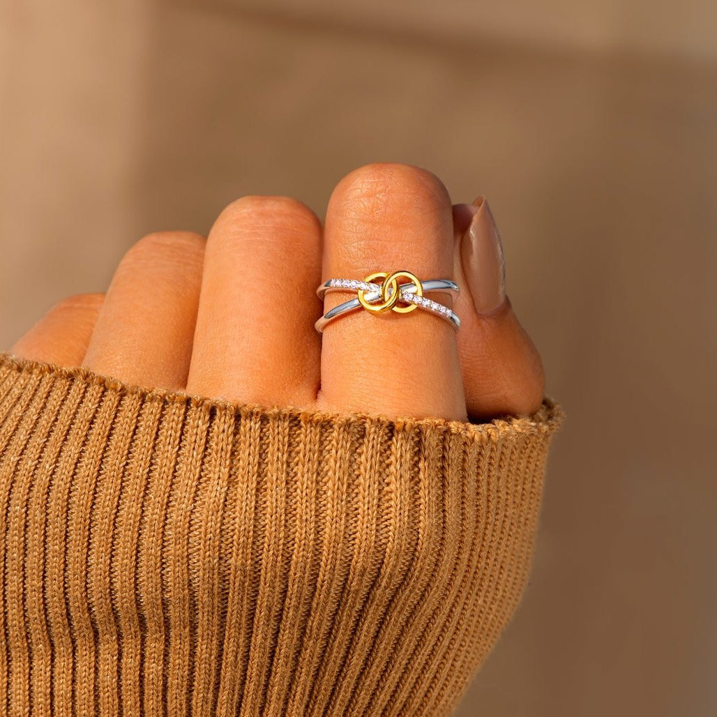 Linked Together Interlocking Ring