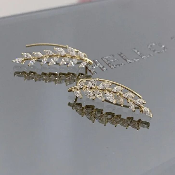 šøLeaf Zircon Earrings