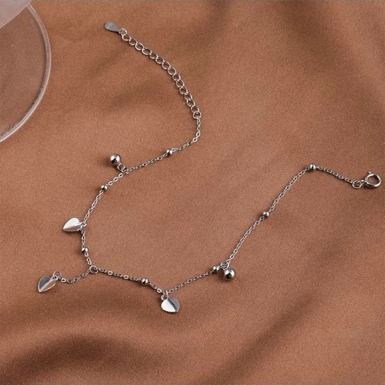Hot SalešS925 Silver Heart-shaped Tassel Chain