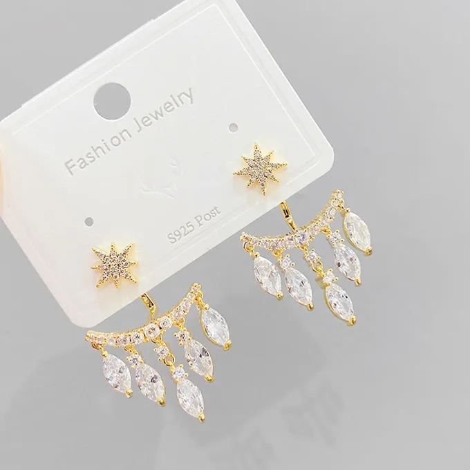 šøDetachable Design Star Tassel Diamond Stud Earrings