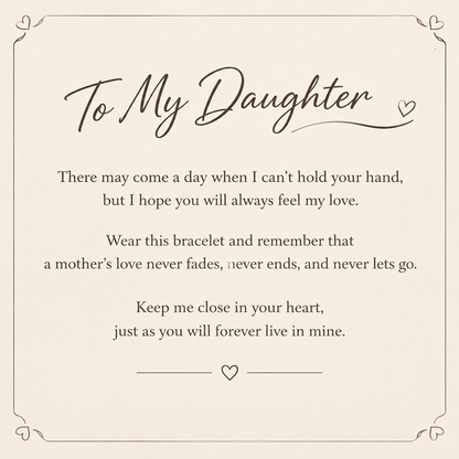 To My Daughter- Keep Me In Your Heart Infinity Bracelet