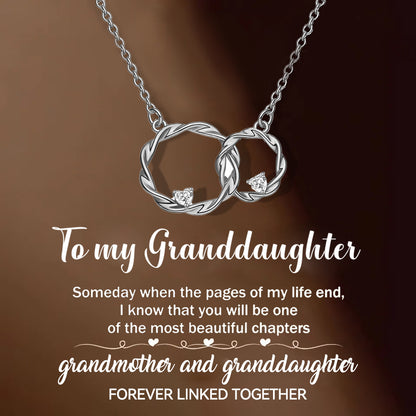 FOR MY GRANDDAUGHTER - I ALWAYS WITH YOU DOUBLE CIRCLE NECKLACE