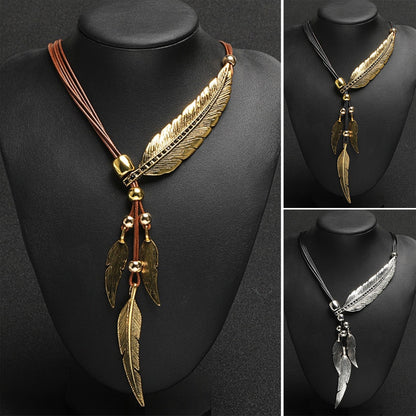 🌊SUMMER HOT SALE✨NATIVE FEATHER WOMEN'S NECKLACE