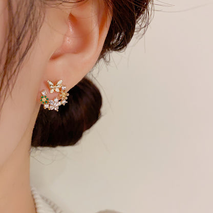 🌸Butterfly Wreath Zircon Earrings