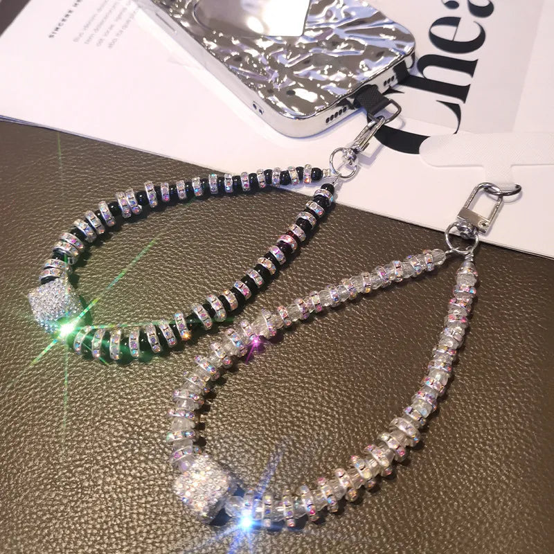✨Sparkling Diamond Square Rhinestone Phone Lanyard