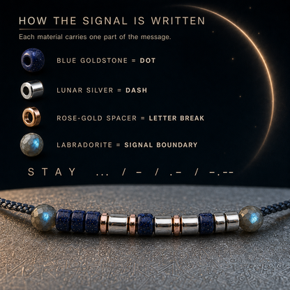 STAY | Gravity Signal Morse Code Bracelet