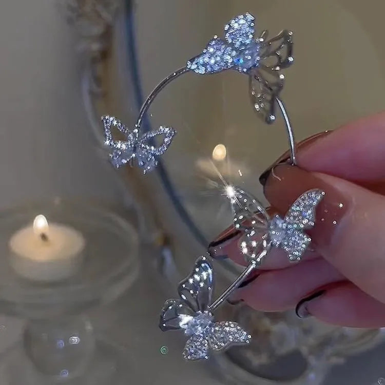 🔥Summer Hot Sale🌊	 Super Sparkling Zircon Butterfly Earring