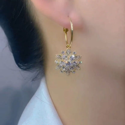 🌸ITALIAN STYLE CRYSTAL LOTUS EARRINGS