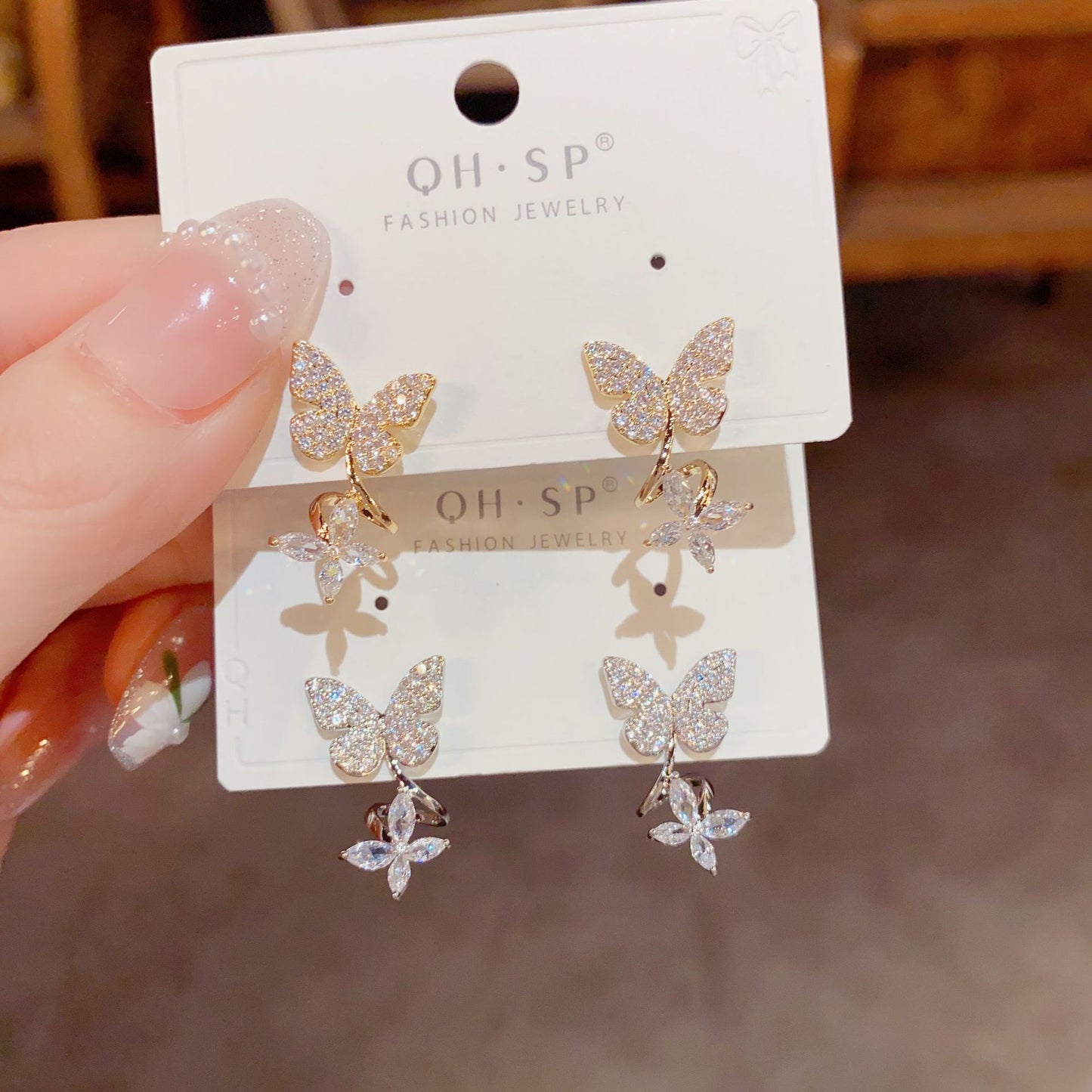 🌸Butterfly Zircon Stud Earrings