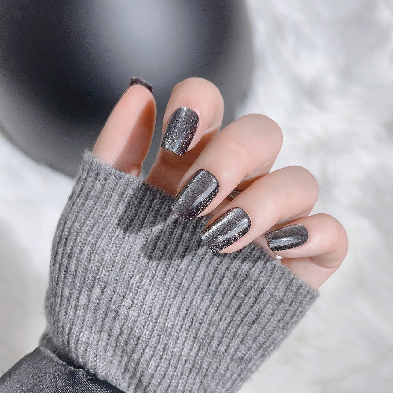 ✨️Shiny Cat Eye Fake Nails💅
