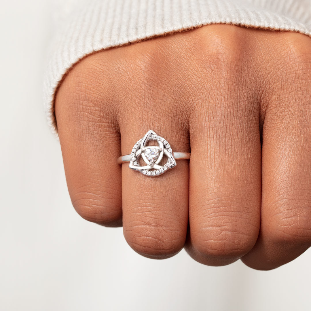 Always My Sister Forever My Friend Celtic Sisters Knot Ring