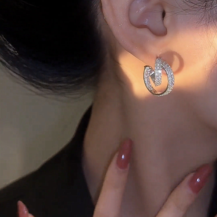 🌸Italian Style Zircon Hoop Earrings
