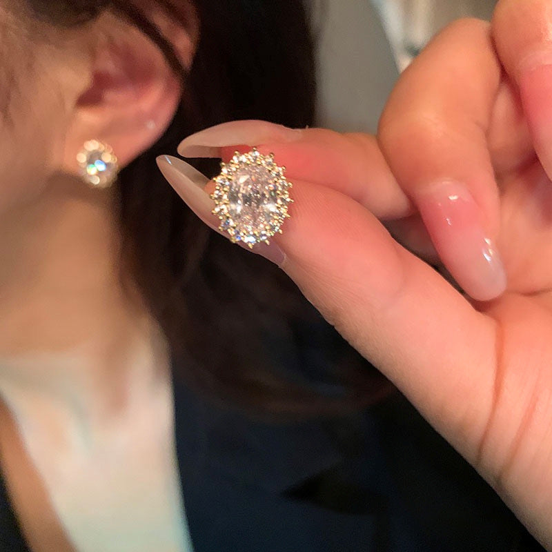 🌸French Style Zircon Sparkling Earrings