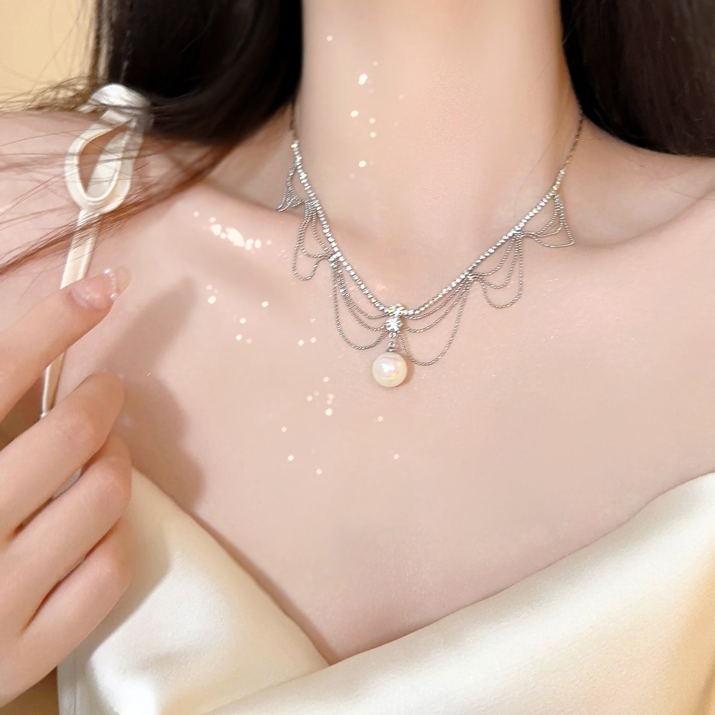 🌸2024 Spring Hot Sale✨Pearl Tassel Necklace