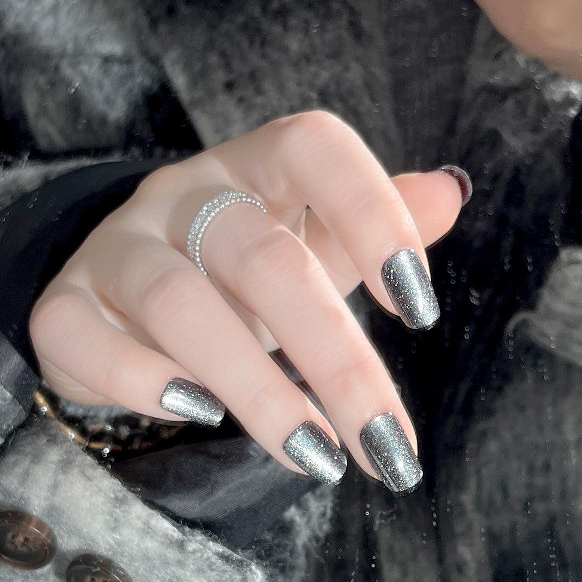 ✨️Shiny Cat Eye Fake Nails💅