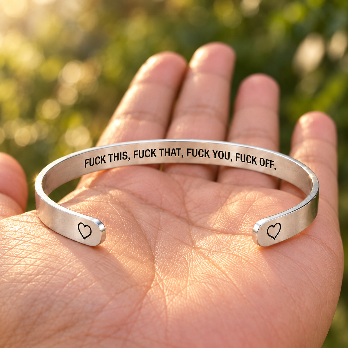 The Officially Done Mantra Cuff Bracelet
