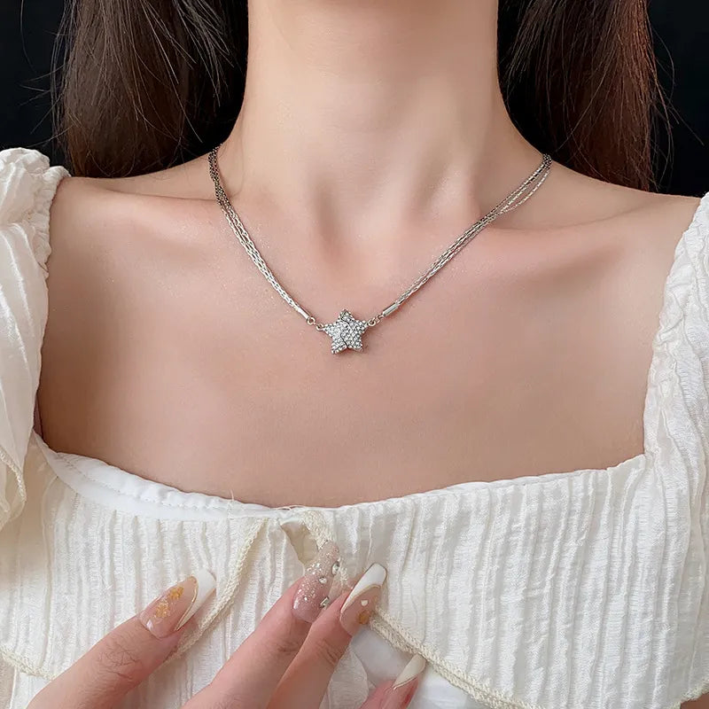 Hot Sale🎁Magnetic Star Patchwork Necklace