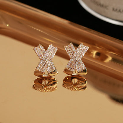 🌸Cross Diamond Stud Earrings