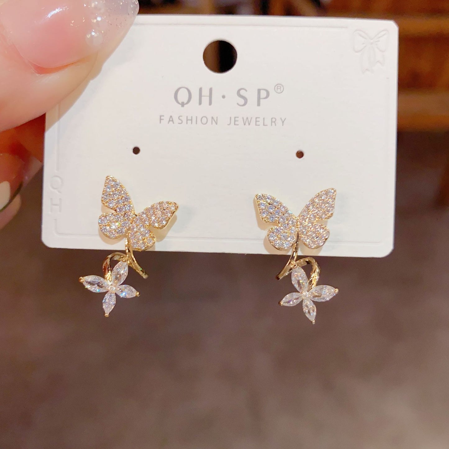 🌸Butterfly Zircon Stud Earrings