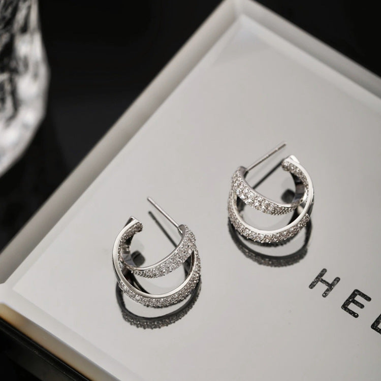 🌸Italian Style Zircon Hoop Earrings