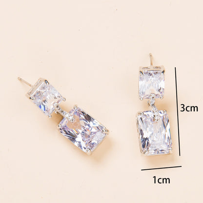 🌸French Style Minimalist Diamond Earrings