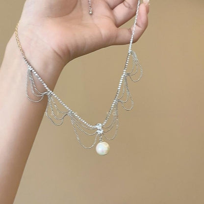 🌸2024 Spring Hot Sale✨Pearl Tassel Necklace
