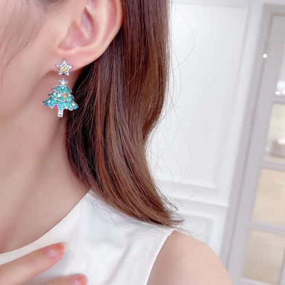 Hot Sale🎁Colorful Shiny Christmas Tree Earrings