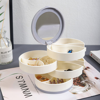 🌸MIRROR ROTATION JEWELRY STORAGE BOX