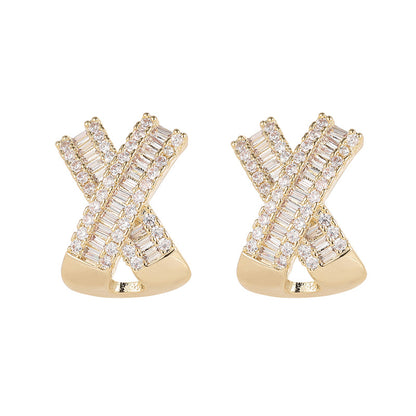 🌸Cross Diamond Stud Earrings