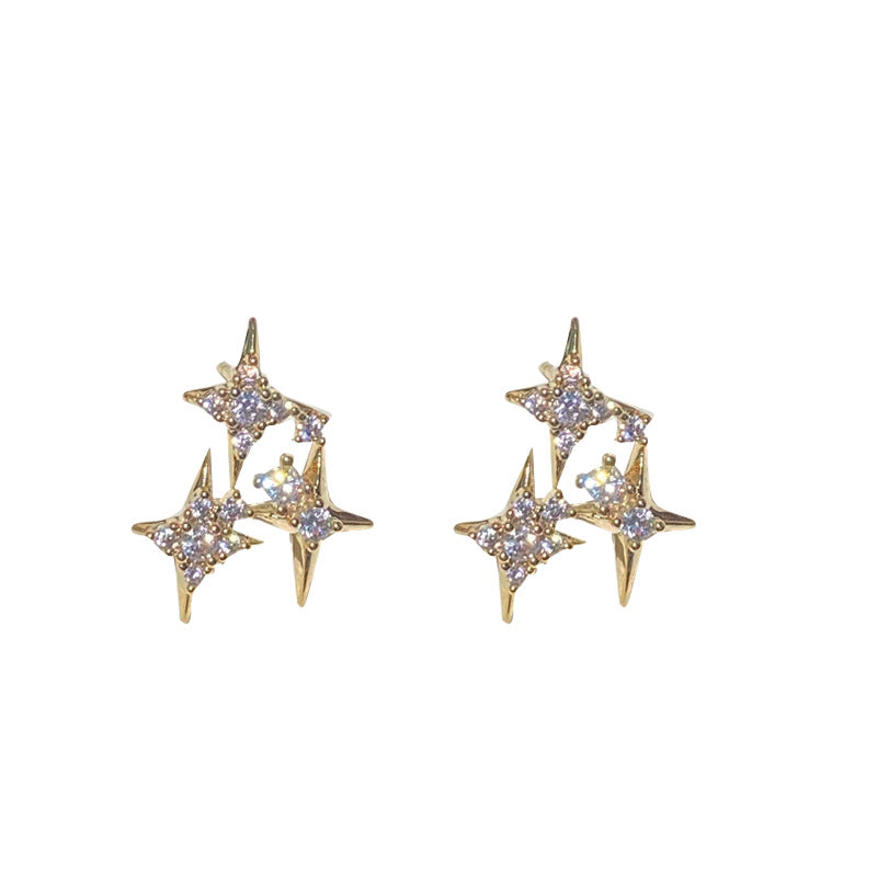 Hot Sale🎁Sparkling Star Silver Needle Stud Earrings