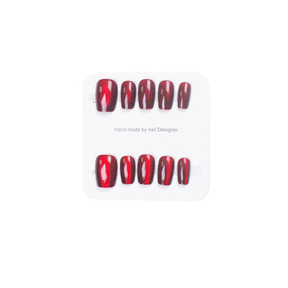 ✨️Shiny Cat Eye Fake Nails💅