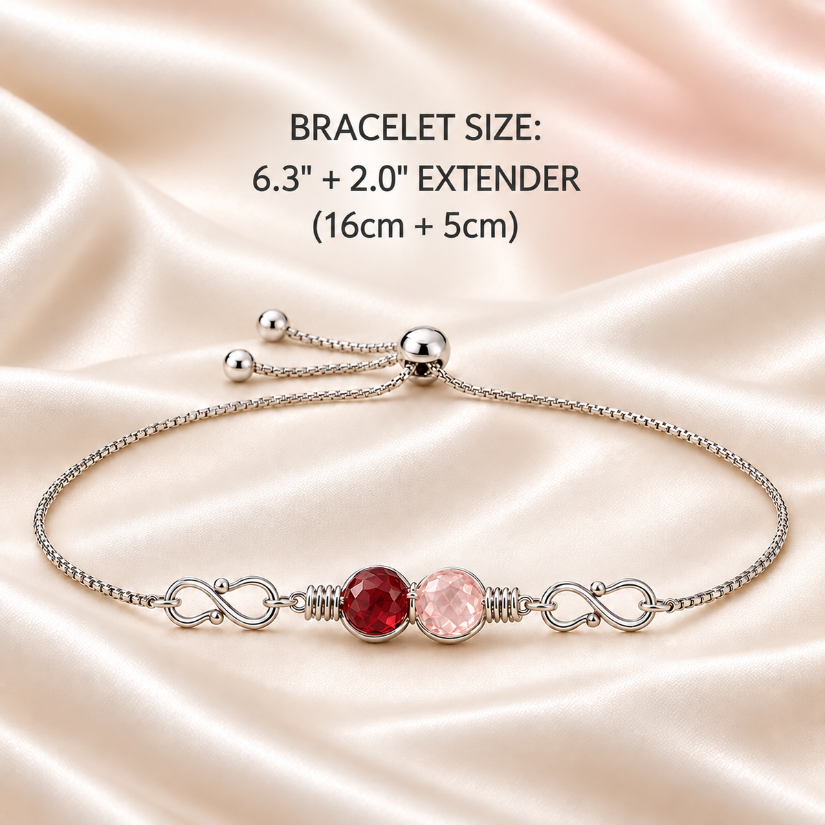 Infinity Custom Birthstone Bracelet