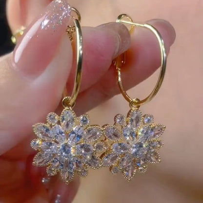 🌸ITALIAN STYLE CRYSTAL LOTUS EARRINGS