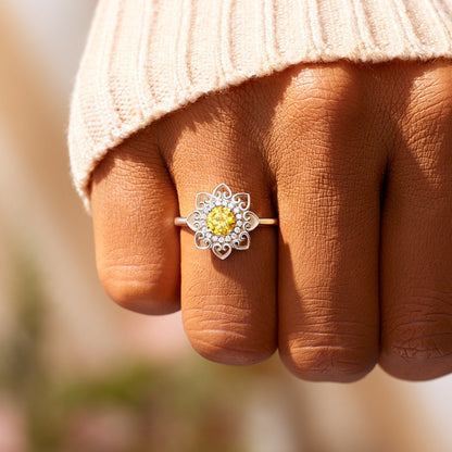 Don't Worry Be Hippie Mandala Ring