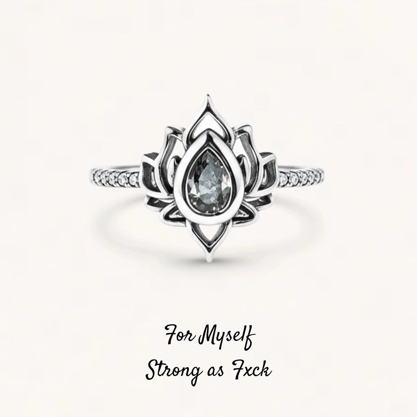 F♥︎ck It And Begin Again Lotus Ring