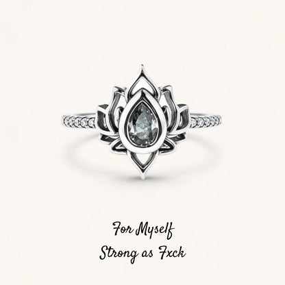F♥︎ck It And Begin Again Lotus Ring