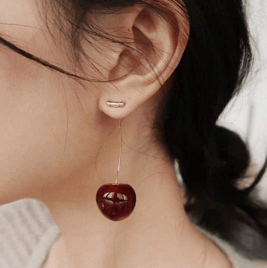 🍇Celia Rouge Cherry Earrings