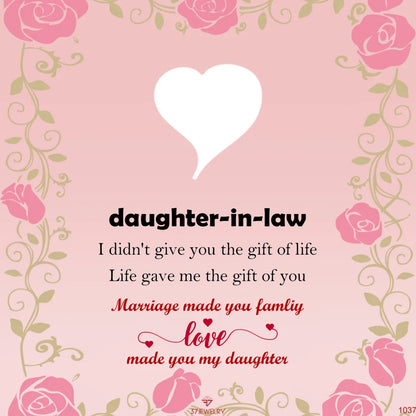 For Daughter-in-Law - Marriage Made You Family Love Made You My Daughter Bangle Bracelet