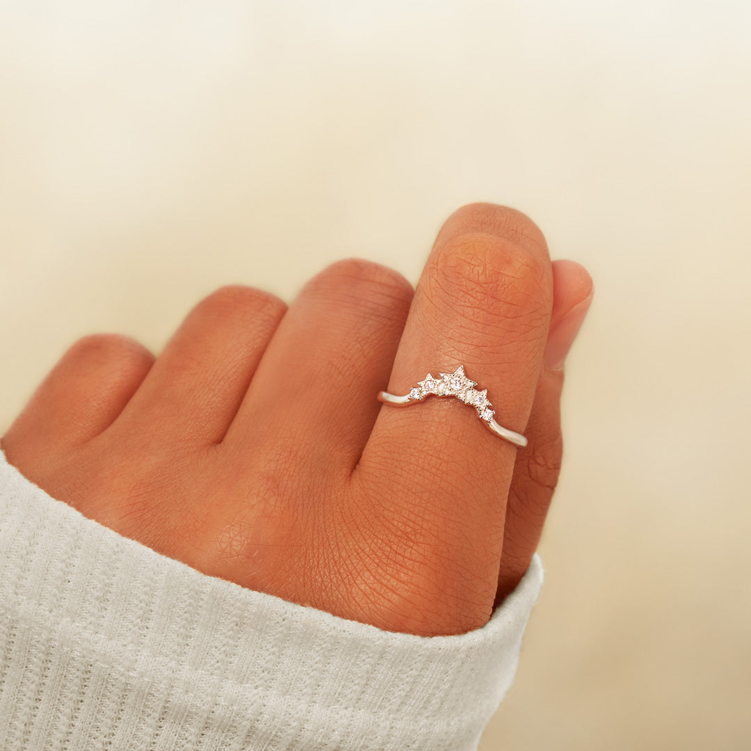 Si-Star Crown Of Stars Ring
