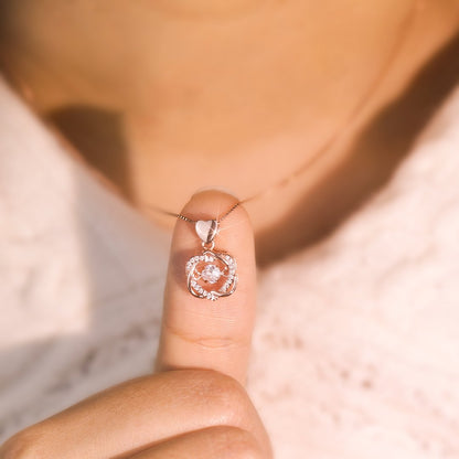 For Friend - Not Sisters By Blood But Sisters By Heart Love Knot Necklace