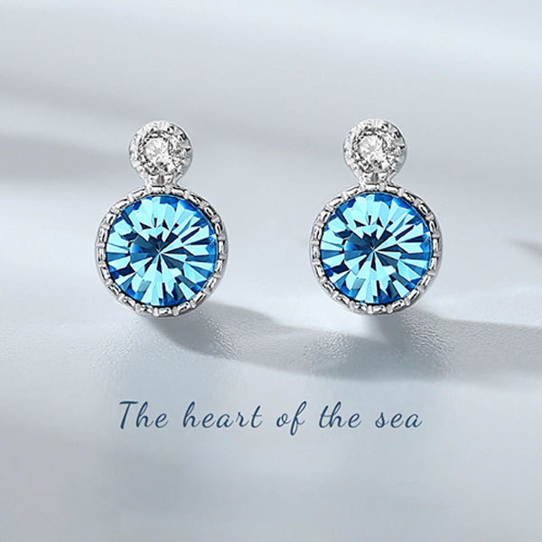 Heart of the Sea 925 Sterling Silver Necklace Earring Bracelet Set